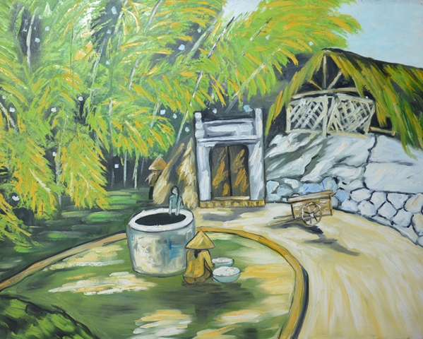 Tranh Sơn Dầu Giếng Nước